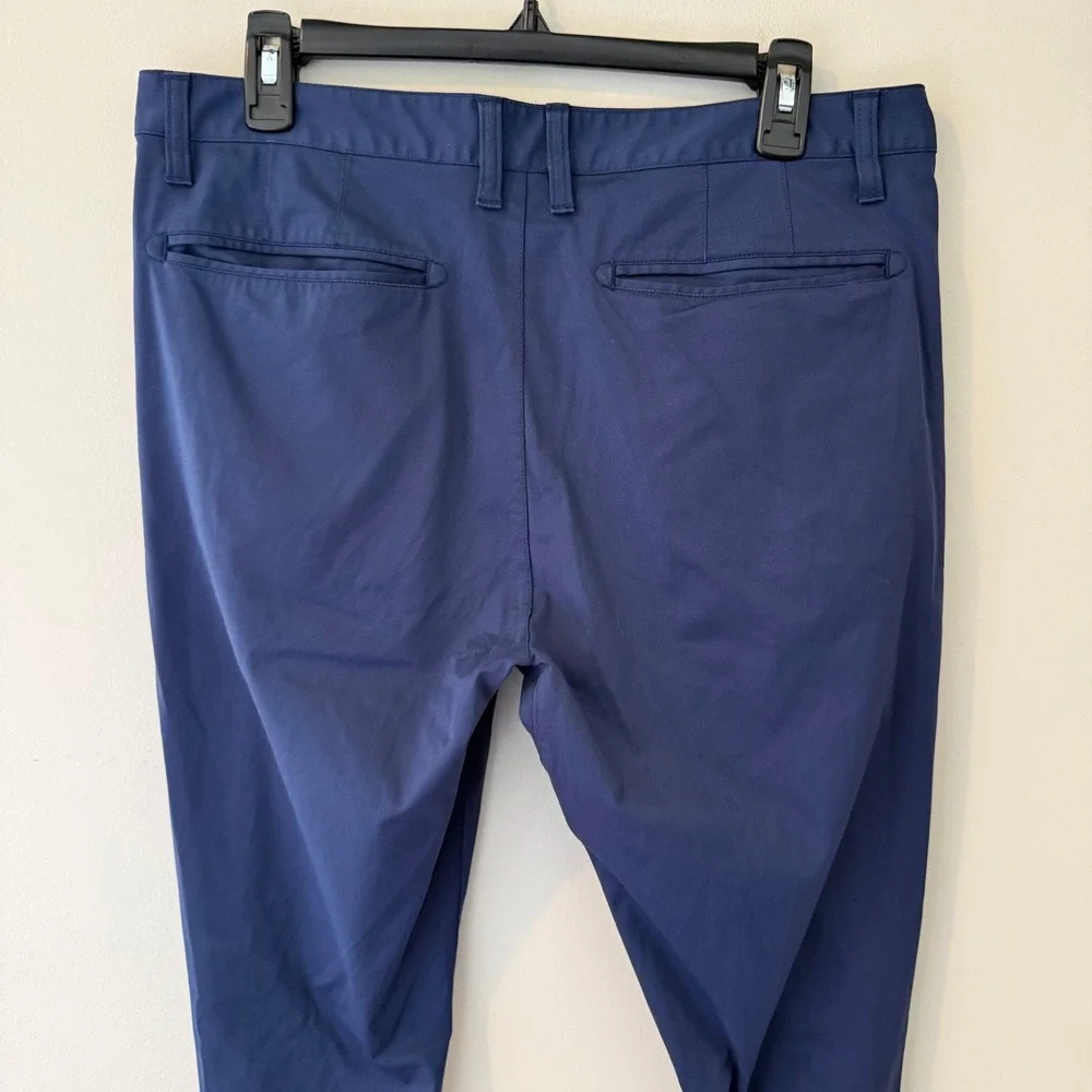 Rhone Commuter Pants Mens 33 Navy Blue Slim Straight Performance Trousers